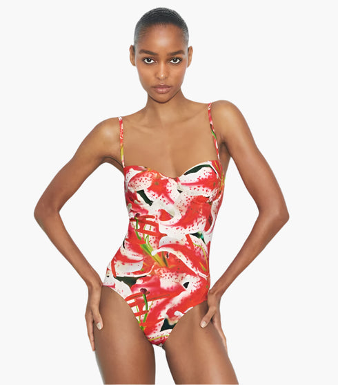 Pink Lily - Balconette Swimsuit - GLAM MODA